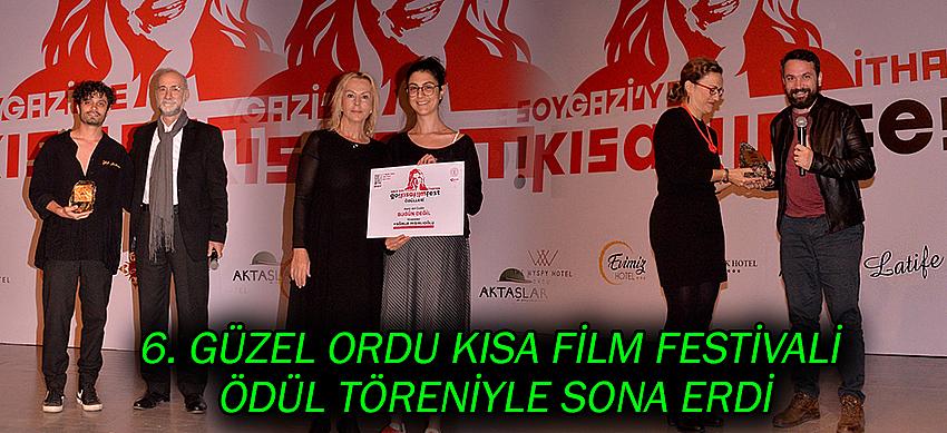 6. Güzel Ordu Kısa Film Festivali Ödül Töreniyle Sona Erdi