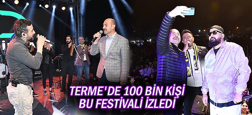 Terme'de 100 bin kişi bu festivali izledi
