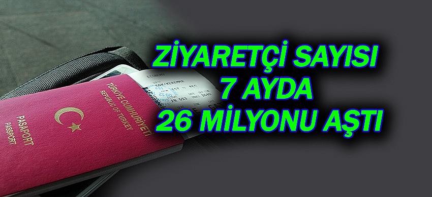 Ziyaretçi sayısı 7 ayda 26 milyonu aştı